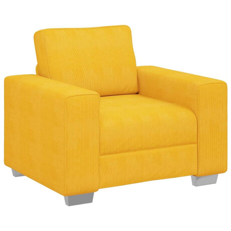 vidaXL Sofastoel Lichtgeel 100x77x82 cm Corduroy Stof afbeelding2 - 1