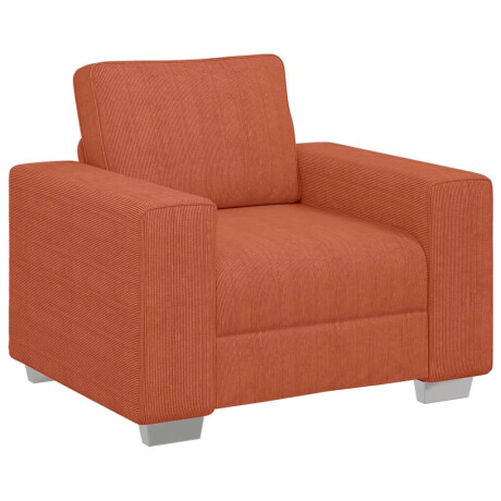 vidaXL Sofastoel Rood Oranje 60 cm Corduroy Stof afbeelding2 - 1