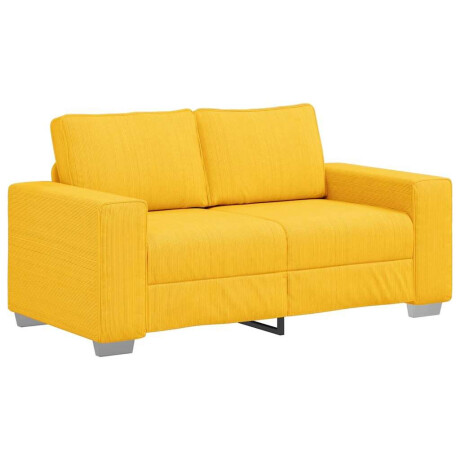 vidaXL Loveseat Sofa Lichtgeel 120 cm Corduroy Stof afbeelding2 - 1
