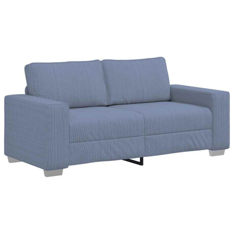 vidaXL Loveseat Sofa Blauw 140 cm Corduroy Stof afbeelding2 - 1