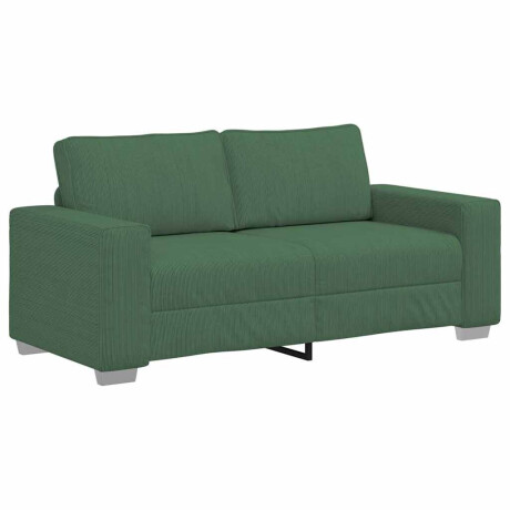 vidaXL Loveseat Sofa Donkergroen 140 cm Corduroy Stof afbeelding2 - 1