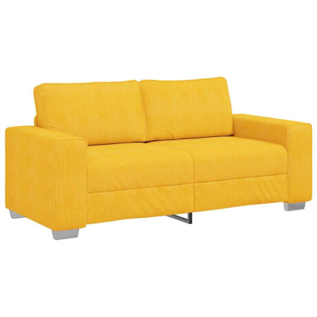 vidaXL Loveseat Sofa Lichtgeel 140 cm Corduroy Stof afbeelding2 - 1