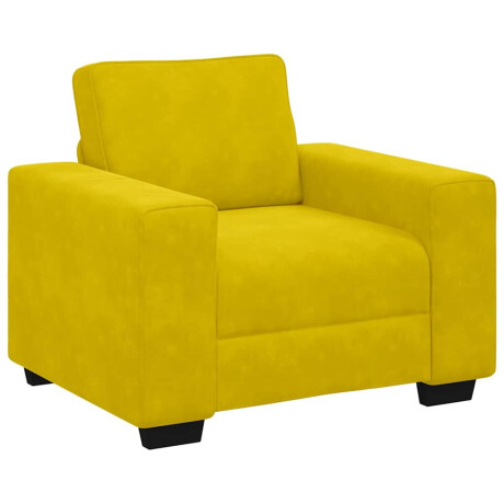 vidaXL Sofastoel Geel 100x77x82 cm Fluweel afbeelding2 - 1