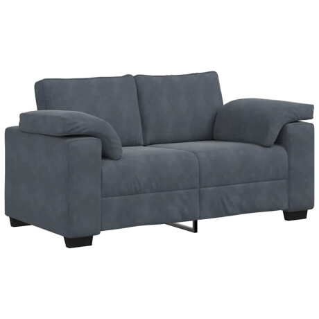 vidaXL Loveseat bank 120 cm fluweel donkergrijs afbeelding2 - 1
