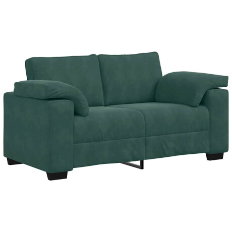 vidaXL Loveseat Sofa Donkergroen 120 cm Fluweel afbeelding2 - 1