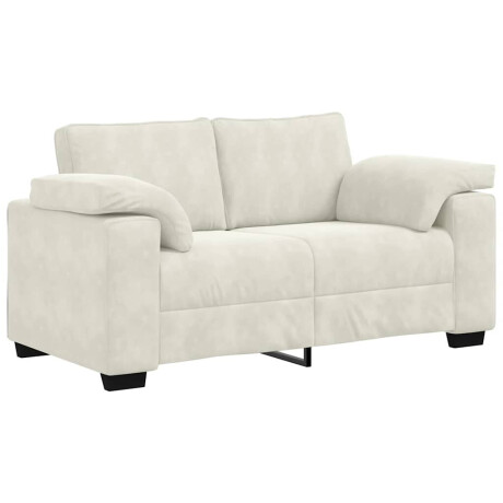 vidaXL Loveseat Sofa Crème 120 cm Fluweel afbeelding2 - 1
