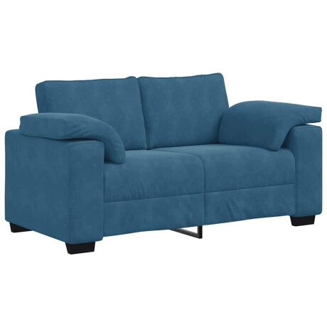 vidaXL Loveseat Sofa Blauw 120 cm Fluweel afbeelding2 - 1