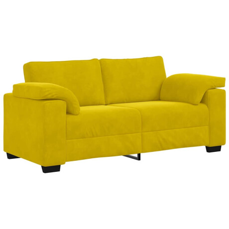 vidaXL Loveseat Sofa Geel 140 cm Fluweel afbeelding2 - 1