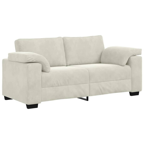 vidaXL Loveseat Sofa Crème 140 cm Fluweel afbeelding2 - 1