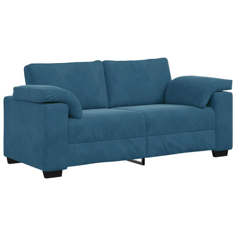 vidaXL Loveseat Sofa Blauw 140 cm Fluweel afbeelding2 - 1