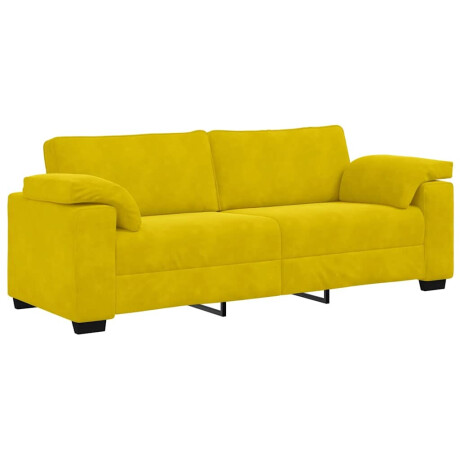 vidaXL 3-zitsbank Geel 178 cm Fluweel afbeelding2 - 1