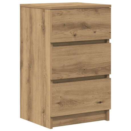 vidaXL Nachtkastje met 3 lades 39x35x65 cm artisan eikenkleurig afbeelding2 - 1