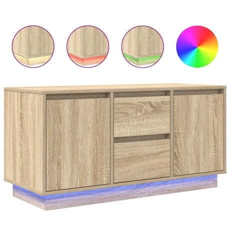 vidaXL Tv-meubel met LED-verlichting 100x41x50 cm sonoma eikenkleurig afbeelding2 - 1