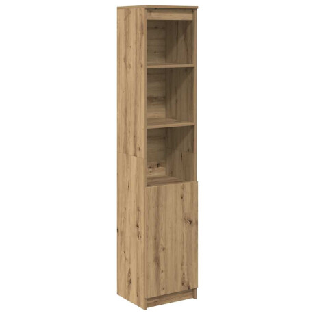 vidaXL Hoge kast 37,5x35x180 cm bewerkt hout artisanaal eikenkleur afbeelding2 - 1