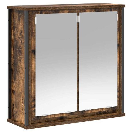vidaXL Badkamerwandkast met spiegel 60x21x60 cm gerookt eiken afbeelding2 - 1