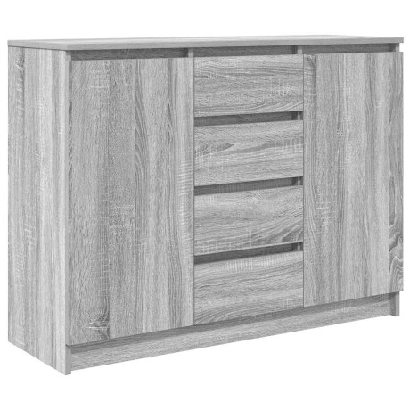 vidaXL Dressoir met lades 100,5x35x76 cm spaanplaat grijs Sonoma afbeelding2 - 1