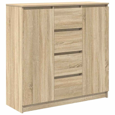 vidaXL Dressoir met lades 100,5x35x98,5 cm spaanplaat sonoma afbeelding2 - 1