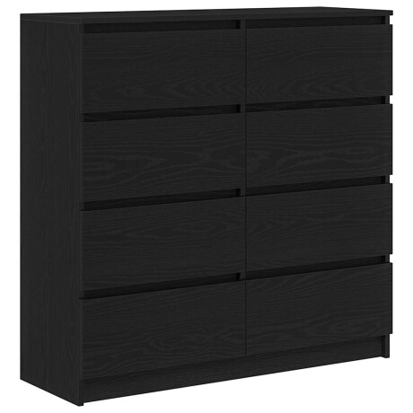 vidaXL Dressoir 100x35x99 cm spaanplaat zwart eikenkleurig afbeelding2 - 1