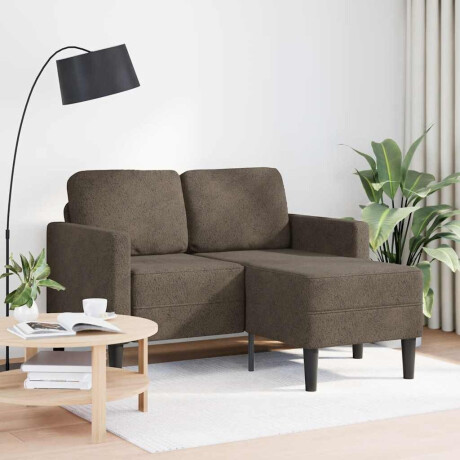 vidaXL 2-zitsbank met chaise longue, L-vormig, donkergrijs, 125 cm, kunstleer afbeelding2 - 1