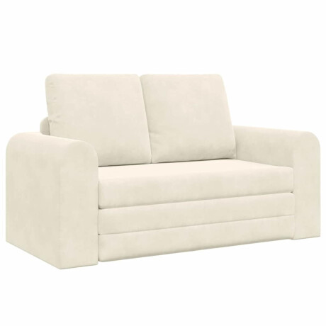 vidaXL Slaapbank Crème 148 x 71 x 83 cm Fluweel afbeelding2 - 1