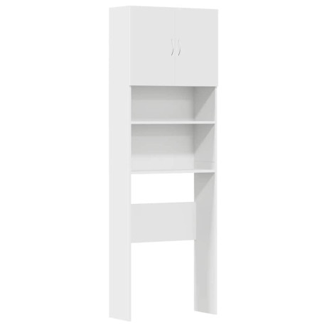 vidaXL Wasmachinekast 64x24x190 cm bewerkt hout wit afbeelding2 - 1