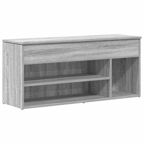 vidaXL Schoenenbank 102x30,5x45cm bewerkt hout grijs sonoma eikenkleur afbeelding2 - 1
