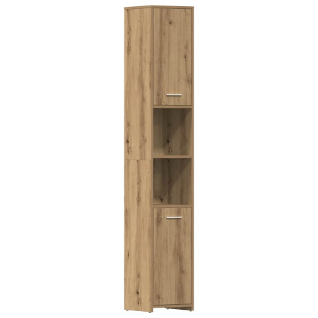 vidaXL Badkamerkast 30x30x183,5 cm bewerkt hout artisanaal eikenkleur afbeelding2 - 1