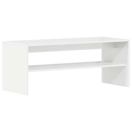 vidaXL Tv-meubel 100x40x40 cm bewerkt hout hoogglans wit afbeelding2 - 1