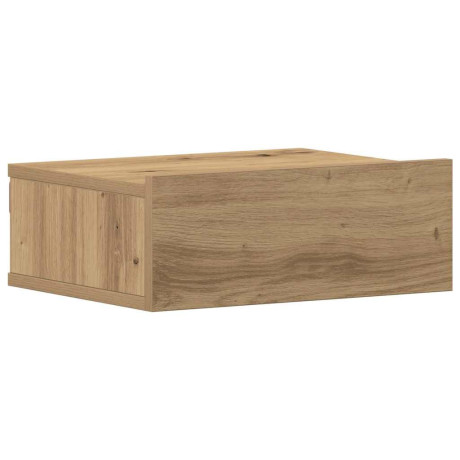 vidaXL Nachtkastje zwevend 40x32x15 cm bewerkt hout artisanaal eiken afbeelding2 - 1