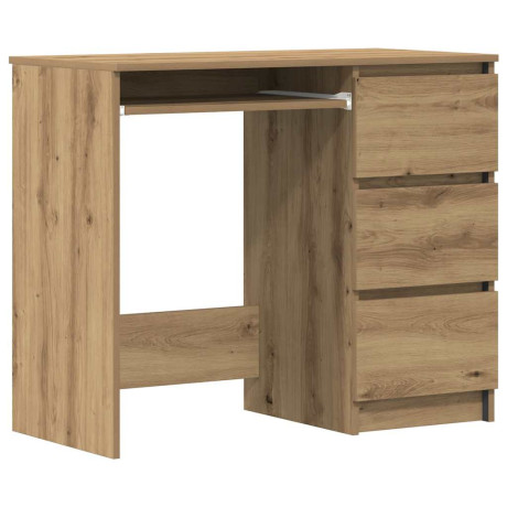 vidaXL Bureau 90x45x76 cm bewerkt hout artisanaal eikenkleur afbeelding2 - 1