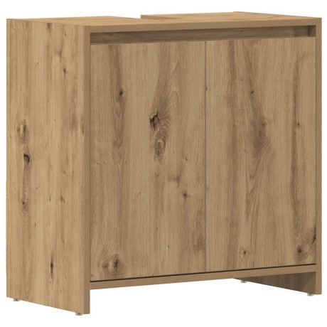 vidaXL Wastafelkast 60x33x60 cm bewerkt hout artisanaal eikenkleurig afbeelding2 - 1