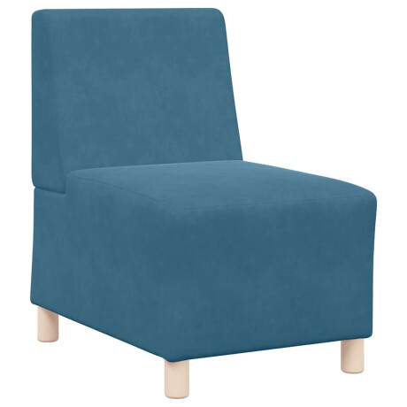 vidaXL Modulaire bank zonder armleuningen, blauw, 55 cm, fluweel afbeelding2 - 1