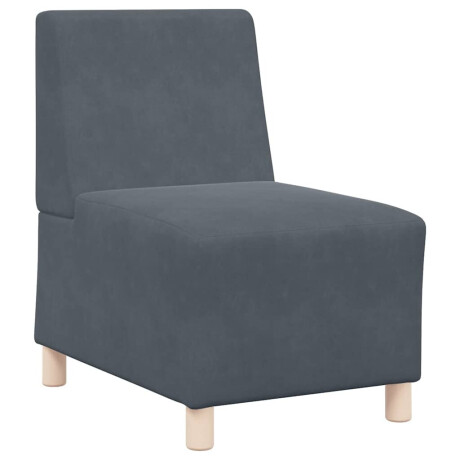 vidaXL Modulaire bank zonder armleuningen, donkergrijs, 55 cm, fluweel afbeelding2 - 1
