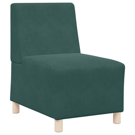 vidaXL Modulaire bankeenheid zonder armleuningen donkergroen 55 cm fluweel afbeelding2 - 1
