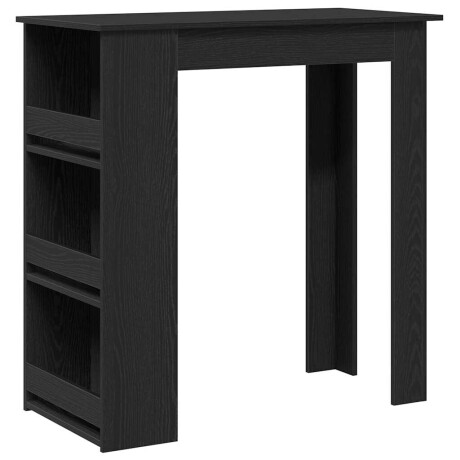 vidaXL Bartafel met opbergrek 102x50x103,5 cm zwart eikenkleurig afbeelding2 - 1