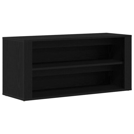 vidaXL Schoenenbank 100x35x45 cm bewerkt hout zwart eikenkleurig afbeelding2 - 1
