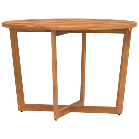 vidaXL Tuintafel rond Ø110x75 cm massief acaciahout afbeelding2 - 1