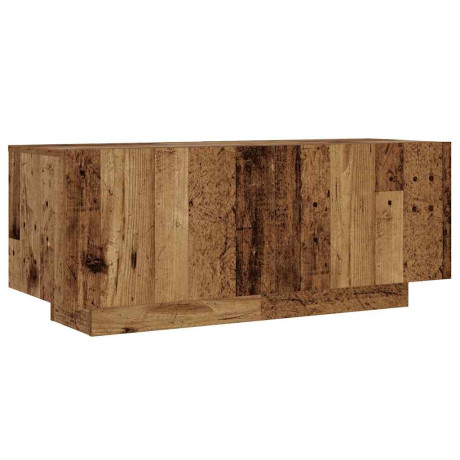 vidaXL Nachtkastje 100x35x40 cm bewerkt hout oud houtkleurig afbeelding2 - 1