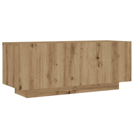 vidaXL Nachtkastje 100x35x40 cm bewerkt hout artisanaal eikenkleur afbeelding2 - 1