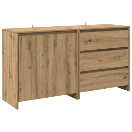 vidaXL 2-delige Dressoirs bewerkt hout artisanaal eikenkleur afbeelding2 - 1