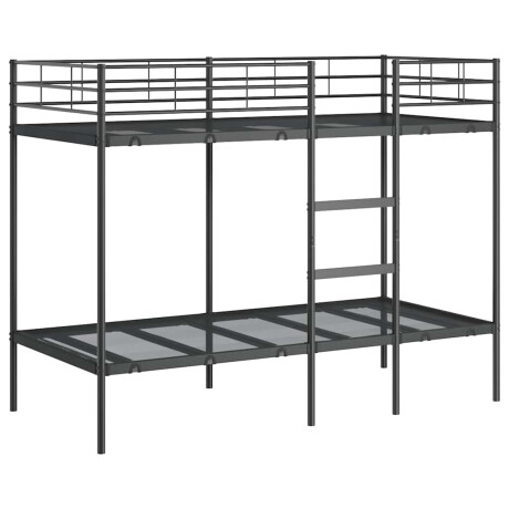 vidaXL Stapelbed zonder matras 90x200 cm staal zwart afbeelding2 - 1