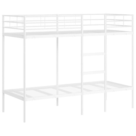 vidaXL Stapelbed zonder matras 75x190 cm staal wit afbeelding2 - 1