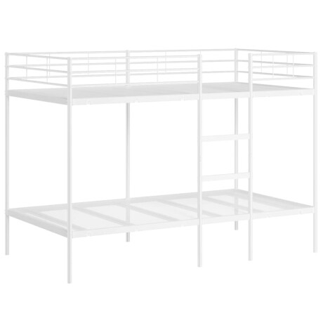 vidaXL Stapelbed zonder matras 107x203 cm staal wit afbeelding2 - 1