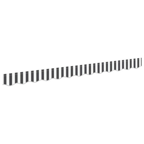 vidaXL Markies Valance Antraciet en wit 2.3 x 0.2 m Canvas afbeelding2 - 1