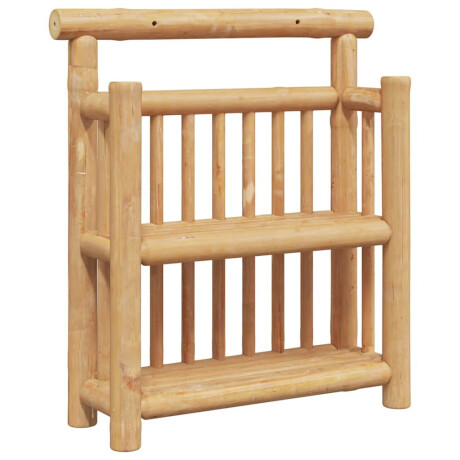 vidaXL Wandplank met plank met opslag Bruin 40 x 13 x 44 cm Bamboe afbeelding2 - 1