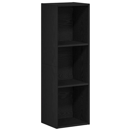 vidaXL Boekenkast Zwart Eiken 36x30x114 cm Bewerkt Hout afbeelding2 - 1