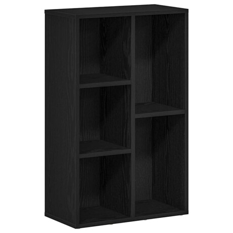 vidaXL Boekenkast Zwart Eiken 50x25x80 cm Engineered Wood afbeelding2 - 1