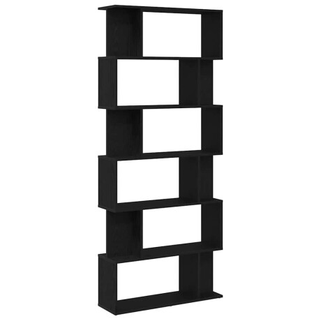 vidaXL Boekenkast Zwart Eiken 80x24x190,5 cm Engineered Wood afbeelding2 - 1