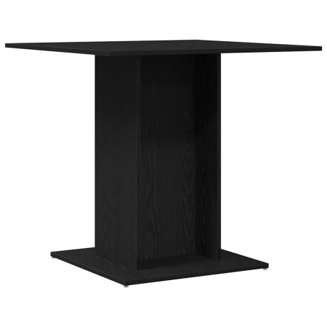 vidaXL Eettafel Zwart Eiken 80x80x75 cm Bewerkt Hout afbeelding2 - 1