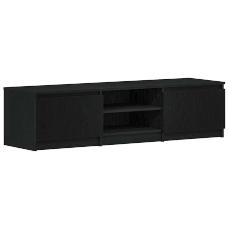 vidaXL TV-meubel Zwart Eiken 140x40x36 cm Bewerkt Hout afbeelding2 - 1